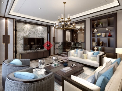 凝眸深邃，沉淀千年的云淡風輕----奧林匹克花園330㎡中式