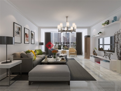 詩波特生活園140平現代簡約裝修效果圖--溫暖如春